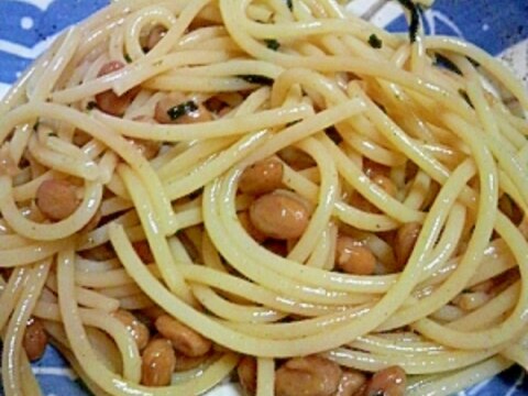 お茶漬け納豆パスタ